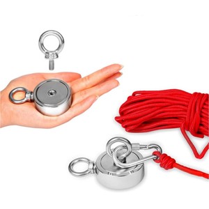 Aimant de <span class=keywords><strong>pêche</strong></span> en néodyme double face <span class=keywords><strong>à</strong></span> force de traction puissante <span class=keywords><strong>à</strong></span> <span class=keywords><strong>360</strong></span> degrés avec corde - Product Image 4