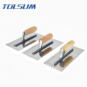 Alat Trowel Baja Anti Karat Gagang Kayu Kelas Industri & DIY untuk Membuat Alur Beton, Plester, dan Pemolesan Semen/Stucco 12 inci - Product Image 3
