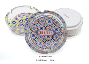 Cenicero de cristal de estilo bohemio de 10,6 cm de la <span class=keywords><strong>ciudad</strong></span> de <span class=keywords><strong>Sevilla</strong></span>, soporte para cigarros/cigarrillos con 3 ranuras, precio de fábrica - Product Image 2