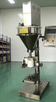 Machine de remplissage manuelle pour poudre de protéines de lait de chili, adaptée aux liquides visqueux, aux gels et aux shampoings, pour l'emballage en verre de flacons de boissons.