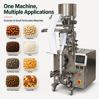 Machine d'emballage verticale entièrement automatique pour granulés, idéale pour les friandises pour animaux, les aliments lyophilisés, les noix, les bonbons et les petits granulés.