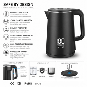 2026 Smart <b>Digital</b> Touch Screen LED Display With Time Setting Tea <b>Kettle</b> Temperature Control Precise Heating Ensures - Product Image 6