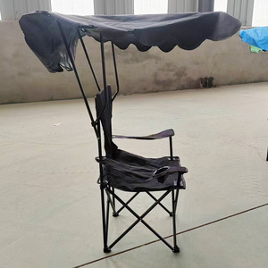 Fauteuil pliant portable <span class=keywords><strong>avec</strong></span> <span class=keywords><strong>auvent</strong></span> de protection solaire pour extérieur, pêche, camping, pique-nique, plage - Product Image 3