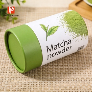 Emballage en tube de papier pour poudre de matcha de qualité alimentaire imprimé sur mesure, cylindre en carton hermétique, boîte à thé écologique - Product Image 2