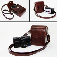 Sac à bandoulière pour appareil photo en cuir PU magnétique pour hommes et femmes, sac à bandoulière pour appareil photo, pochette pour appareil photo avec sangle réglable
