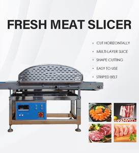 Machine à trancher et à émincer la viande électrique à haute efficacité, facile à nettoyer, pour la vente en gros, grande capacité 3-15 M/MIN, pour porc, bœuf, poulet, poisson - Product Image 2