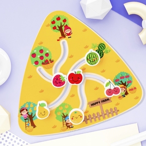 Giocattoli per l'apprendimento e l'istruzione cognizione per bambini labirinto di perline di frutta in legno giochi da tavolo per bambini - Product Image 3