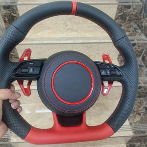 Volant en cuir pour Audi B7 B9 Q5 Q7 A3 A4 A5 A6 C7 C8 S4 S5 RS3 RS4 RS6 RS Car Retrofit Racing Style Sport - Product Image 1