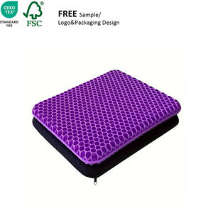 Bantal Duduk Ergonomis Ortopedi yang Dapat Disesuaikan, Bantalan Bokong TPE Pereda Stres, Gel Pendingin, Pereda Nyeri Tulang Ekor, Bantal Duduk Mobil - Product Image 1