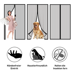 Porte moustiquaire automatique pour animaux de compagnie, anti-insectes, design minimaliste, forme rectangulaire, installation facile pour patio et balcon - Product Image 4