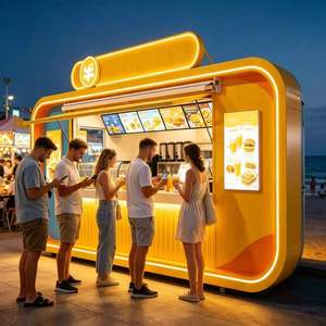 Camionetas Multifuncionales de Comida Rápida, 4 Ruedas, Carro de Comida Personalizado, Carrito de Pizza, Camión de Café - Product Image 2