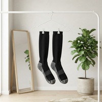 Chaussettes de compression légères et confortables pour hommes, absorbant la transpiration, noires (2 paires), taille de chaussure 5-9