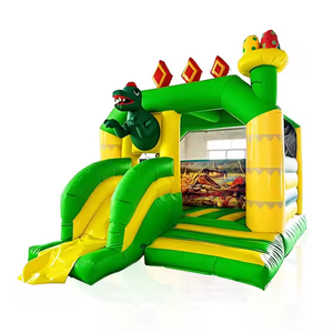 Tùy chỉnh thực hiện <span class=keywords><strong>Inflatable</strong></span> rừng nhà bị trả lại PVC Trampoline công viên lâu đài bouncy với <span class=keywords><strong>Slide</strong></span> cho trẻ em - Product Image 1