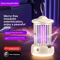 Lampe anti-moustiques silencieuse pour bébé, batterie intégrée, choc électrique, lumière violette, non toxique, élimination efficace des moustiques pour la maison et le camping