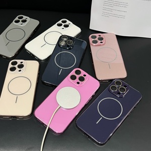 Custodia trasparente in acrilico per telefono duro PC metallico per <span class=keywords><strong>iPhone</strong></span> 16 15 14 13 <span class=keywords><strong>12</strong></span> 11 Pro Max <span class=keywords><strong>con</strong></span> pellicola di protezione magnetica per obiettivo della <span class=keywords><strong>fotocamera</strong></span> - Product Image 5