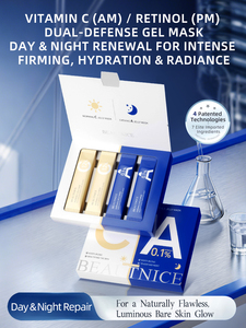 Masque Gel de Nuit Jour Vitamine C Rétinol Raffermissant Éclaircissant Hydratant Anti-rides Peptide Collagène OEMODM Marque Privée Personnalisée - Product Image 1