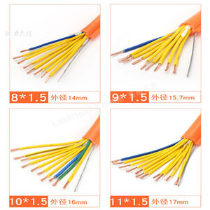 Cable de control de acero de 7, 8, 9, 10, 11, 12, 14, 16, 18, 20 núcleos y 1.5 mm² para interruptor de botón eléctrico de grúa y polipasto - Product Image 3