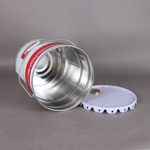 Seau vide en métal de 10 litres avec poignée en métal en <span class=keywords><strong>plastique</strong></span> et couvercle utilisé pour l'emballage d'encre ou de graisse de peinture - Product Image 6