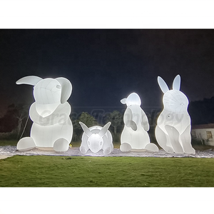 Lapin gonflable géant blanc/Animal de dessin animé/lapin gonflable de pâques avec lumière LED à vendre - Product Image 1