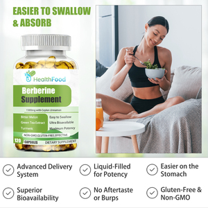 High Quality Berberine Capsules with Berberine HCI Metabolic Health and Detoxification Help Promote Intestinal Health Capsules - Product Image 5
