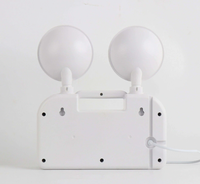 Lampe d'urgence LED à longue autonomie de 180 minutes, éclairage double tête réglable avec protection contre les surcharges, ABS résistant au feu
