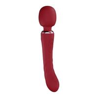 Masseur vibrant à double extrémité en silicone rechargeable à fréquences multiples pour stimulation clitoridienne, jouet sexuel rechargeable