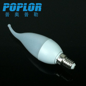 Bombilla LED Poplor E14 3W de Plástico con Forma de B12 para Iluminación Interior - Product Image 1