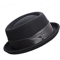 Logo personnalisé Accessoires pour cheveux Unisexe Vintage Large Bord Chaud Laine Fedora Chapeau Ceinture Panama Chapeau Feutre Jazz Chapeau pour Hommes Femmes
