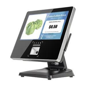 11.6 pollici Touch Screen fisso Wifi 1d 2d Scanner di codici a barre Win10 Pos controllo dei prezzi per il supermercato