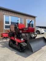 Nuevo Arado Rotatorio de Cadena con Orugas, Cultivador de 25 HP con Arranque Eléctrico Diésel y Transmisión por Engranajes, Fresadora Agrícola