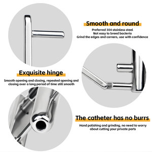 FRRK Dilator uretra baja tahan karat dapat disesuaikan sisi ganda PA tusukan Penis Plug cincin kateter Suara Pria perangkat kesucian - Product Image 3