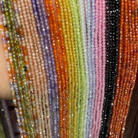 Perles en vrac en Zircon à facettes brillantes 2mm 3mm matériaux de brin pour bijoux à bricoler soi-même Bracelets colliers perles accessoires