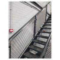 Escaliers en fer galvanisés à chaud de structure en acier extérieure moderne de Prima avec l'escalier d'étape de plaque à carreaux pour l'application de villa