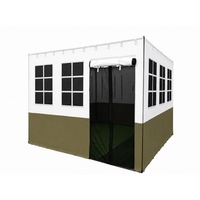 Tenda Sukkah Dua Warna 3x3m Putih Biru Dongker, Rangka Baja, Perlengkapan Sukkah, Tempat Berteduh untuk Pertemuan Komunitas