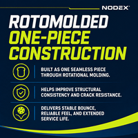 NODEX Lot de 36 balles de pickleball portables, personnalisées, à bon rebond, 40 trous, légères, thermoformées par rotation, pour l'entraînement