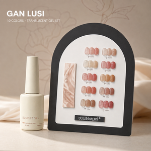 BelloGel Venta al por Mayor Gan Lusi Set de 10 Colores de Esmalte de Gel Transparente en Tonos Cálidos 15ml Gel de <span class=keywords><strong>Uñas</strong></span> Translúcido Color <span class=keywords><strong>Rosa</strong></span> Melocotón - Product Image 1