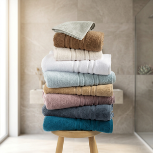 Serviette de bain rectangulaire de luxe en coton turc 100% à séchage rapide, tissée, blanche, moelleuse et confortable pour la douche et l'hôtellerie, usage domestique, Turquie - Product Image 2