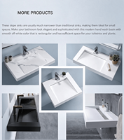 Lavabo mural en surface solide bleu personnalisé pour salle de bain d'école maternelle, évier multi-emplacements pour enfants