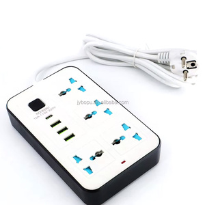 Hot bán mở rộng ổ cắm 4 cách 3 USB 1 type-C ổ cắm điện ổ cắm 2 mét dài USB Ổ cắm điện - Product Image 6