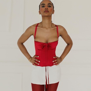 Top Corto Estivo da Donna con Scollo all'Americana e Fiocco Frontale, Nuovi Arrivi 2026, Top Canotta Sexy - Product Image 3