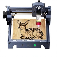 Machine de gravure laser ACMER S1 2500mW pour bois et acrylique |   Surface de travail de 130x130 mm, design compact pour bureau, garantie d'un an, artisanat DIY