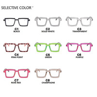Monture de lunettes carrée transparente TR90 anti-lumière bleue, personnalisable, très vendue