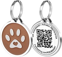 Vente en gros de métal vierge gravure laser personnalisée cordon QR étiquette en silicone NFC pour animaux de compagnie