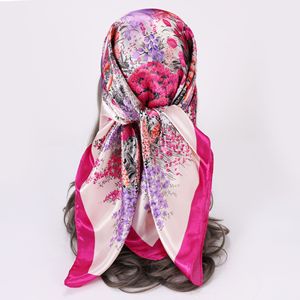 All'ingrosso 35 "X 35" grande sciarpa quadrata per le donne di <span class=keywords><strong>seta</strong></span> come la fascia di capelli ricci cravatta dormire di notte alla moda Bandana foulard - Product Image 3