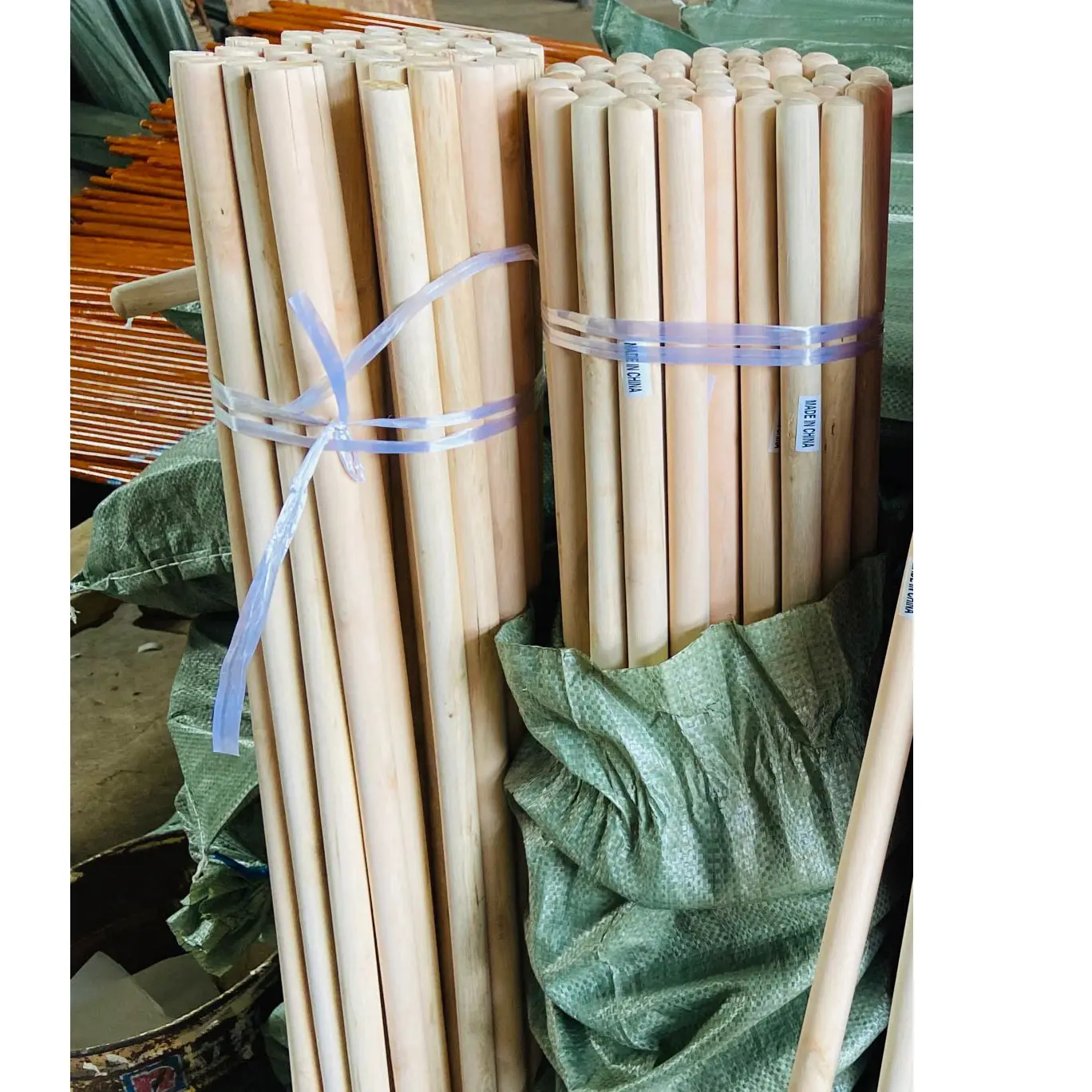 Wholesale High Quality custom-made indonesia coconut broom stick wooden broom stick in turkey