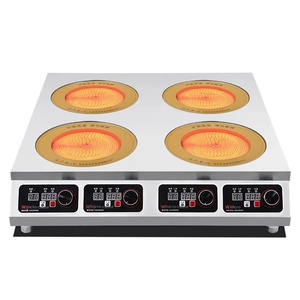 Table de cuisson électrique à brûleur unique, boîtier en acier inoxydable, panneau en verre trempé, commande tactile, affichage numérique, 3000-3999W, encastrable - Product Image 1