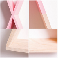 Étagère murale style tipi nordique, en bois coloré, organiseur flottant pour la décoration de la maison