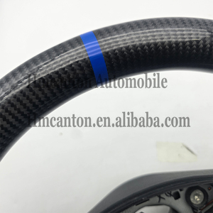 Volante in Fibra di Carbonio con Pelle Traforata e Cuciture <span class=keywords><strong>Blu</strong></span> per BMW E90, Prodotto Popolare - Product Image 4