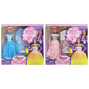 Muñeca Princesa Real de PVC de Alta Calidad, Tamaño Estándar, con Vestido y Tiara, Empacada en Caja con Ventana - Product Image 1