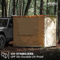 Auvent latéral de voiture portable quatre saisons Winfull CST001 en PVC noir et alliage d'aluminium, imperméable, pare-soleil, abri de camping pour SUV et fourgonnette, installation rapide